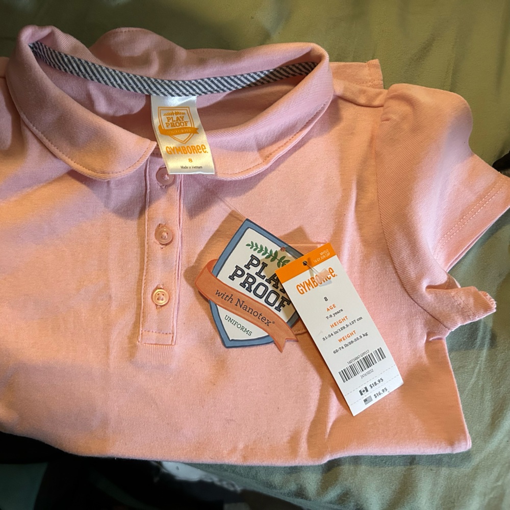 NWT Gymboree Pink Uniform Polo